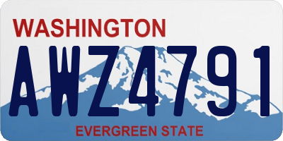 WA license plate AWZ4791