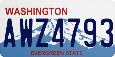 WA license plate AWZ4793
