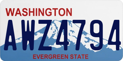 WA license plate AWZ4794