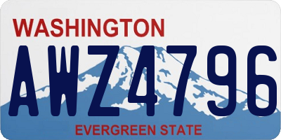 WA license plate AWZ4796