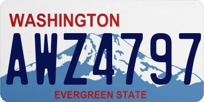 WA license plate AWZ4797
