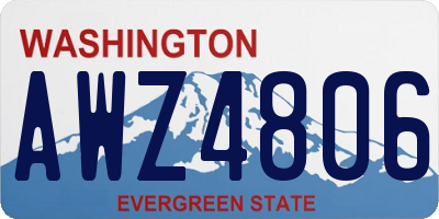 WA license plate AWZ4806