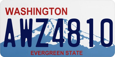 WA license plate AWZ4810
