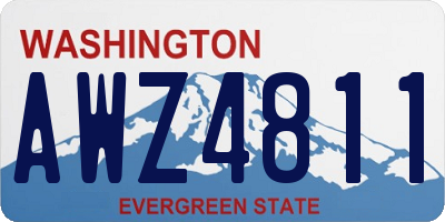 WA license plate AWZ4811