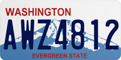 WA license plate AWZ4812