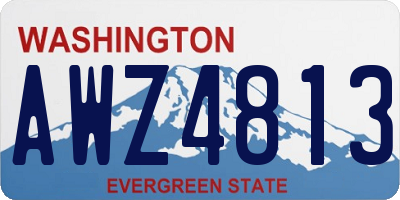 WA license plate AWZ4813