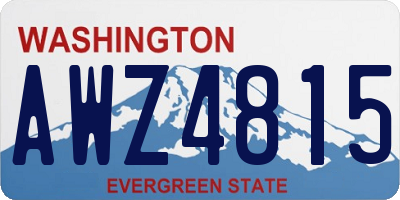 WA license plate AWZ4815