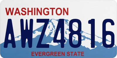 WA license plate AWZ4816