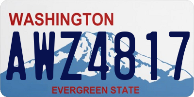 WA license plate AWZ4817