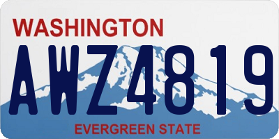 WA license plate AWZ4819