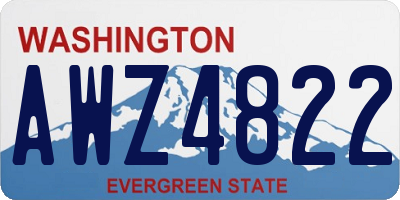 WA license plate AWZ4822