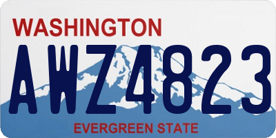 WA license plate AWZ4823
