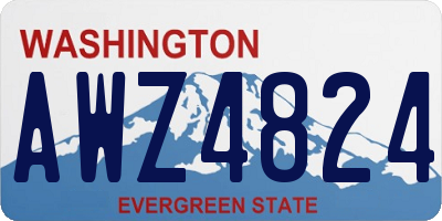 WA license plate AWZ4824