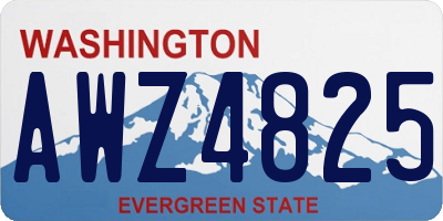 WA license plate AWZ4825