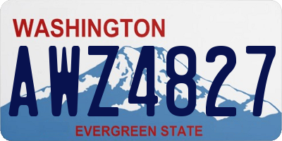 WA license plate AWZ4827