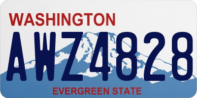 WA license plate AWZ4828