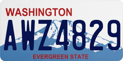 WA license plate AWZ4829