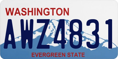 WA license plate AWZ4831
