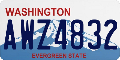 WA license plate AWZ4832