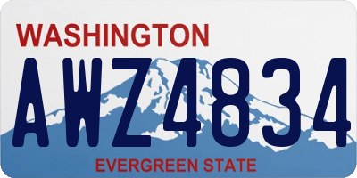 WA license plate AWZ4834