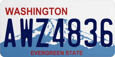 WA license plate AWZ4836