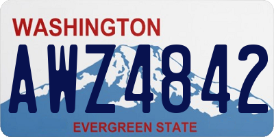 WA license plate AWZ4842