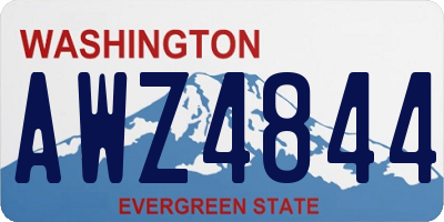 WA license plate AWZ4844