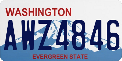 WA license plate AWZ4846