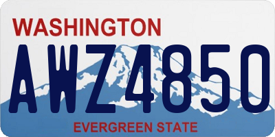 WA license plate AWZ4850