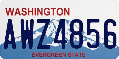 WA license plate AWZ4856