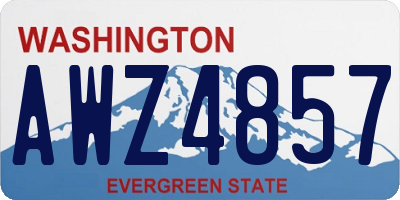 WA license plate AWZ4857