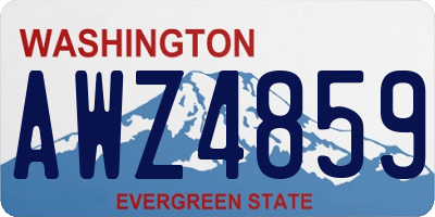 WA license plate AWZ4859