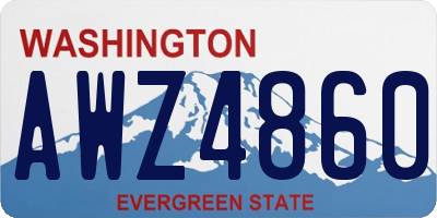 WA license plate AWZ4860