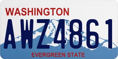 WA license plate AWZ4861