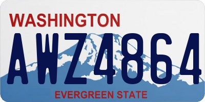 WA license plate AWZ4864