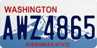 WA license plate AWZ4865