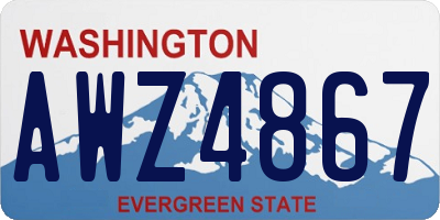 WA license plate AWZ4867