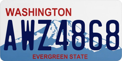 WA license plate AWZ4868