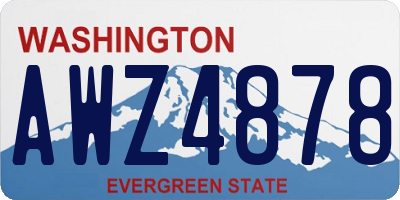 WA license plate AWZ4878