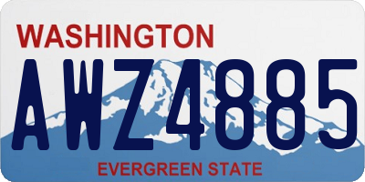 WA license plate AWZ4885