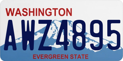 WA license plate AWZ4895