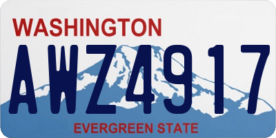 WA license plate AWZ4917