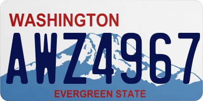 WA license plate AWZ4967