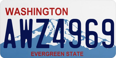 WA license plate AWZ4969
