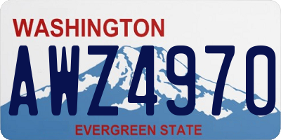 WA license plate AWZ4970
