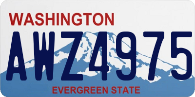 WA license plate AWZ4975