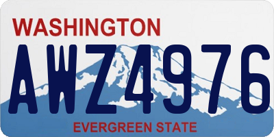 WA license plate AWZ4976