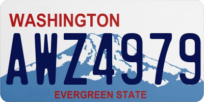 WA license plate AWZ4979