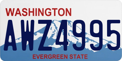 WA license plate AWZ4995