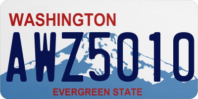 WA license plate AWZ5010